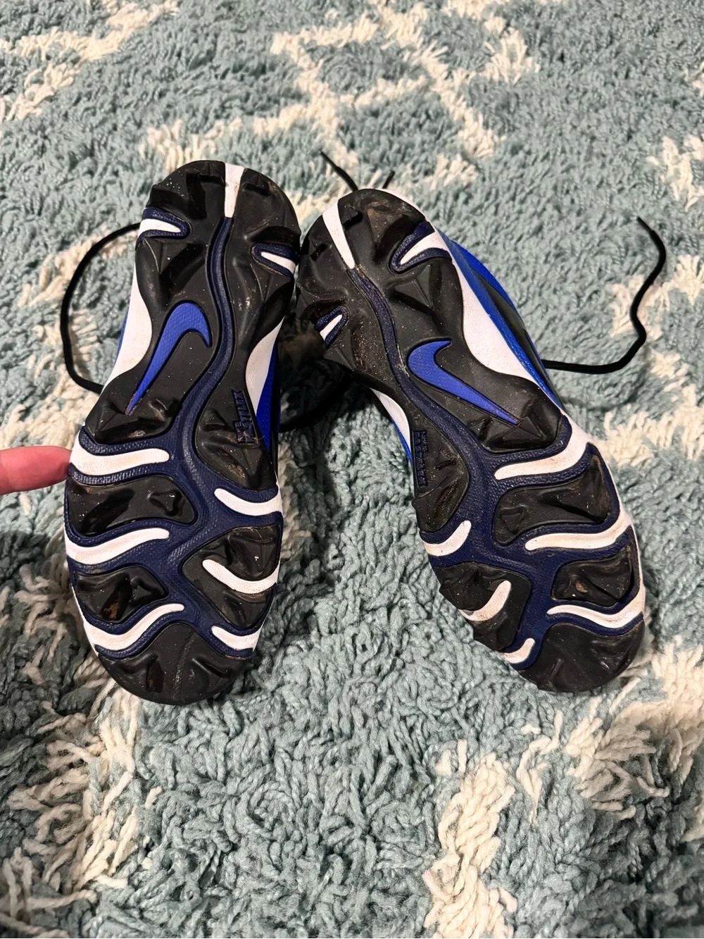 Nike Kids Royal Blue, Black and White Football Cleats